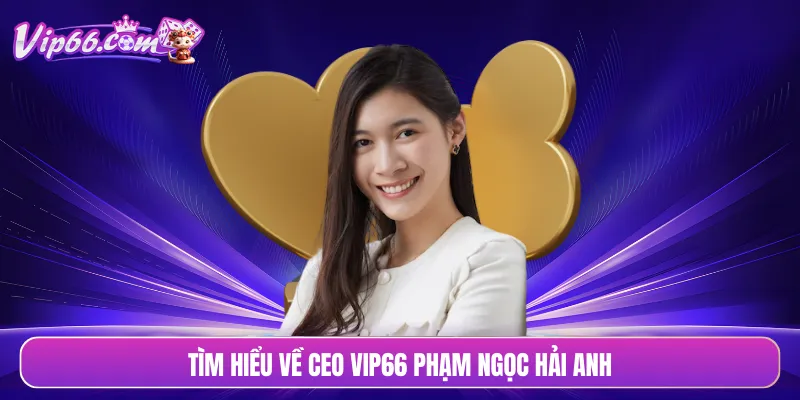 Tìm hiểu về CEO VIP66 Phạm Ngọc Hải Anh